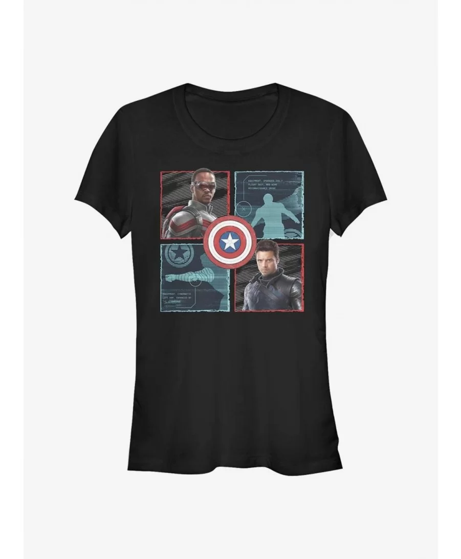 Limited Time Special Marvel The Falcon And The Winter Soldier Hero Box Up Girls T-Shirt $5.82 T-Shirts