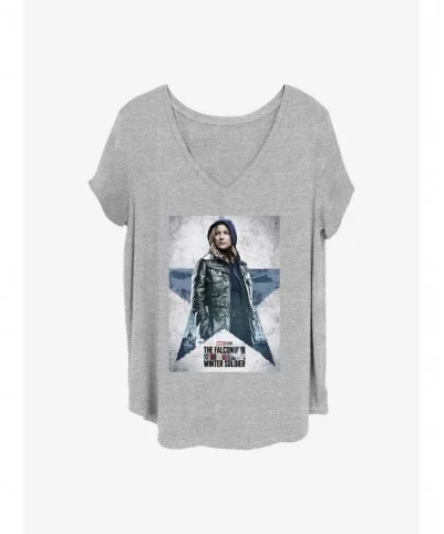 Bestselling Marvel The Falcon and the Winter Soldier Carter Poster Girls T-Shirt Plus Size $8.09 T-Shirts