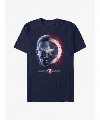 Huge Discount Marvel The Falcon And The Winter Soldier Sam And The Shield T-Shirt $6.99 T-Shirts