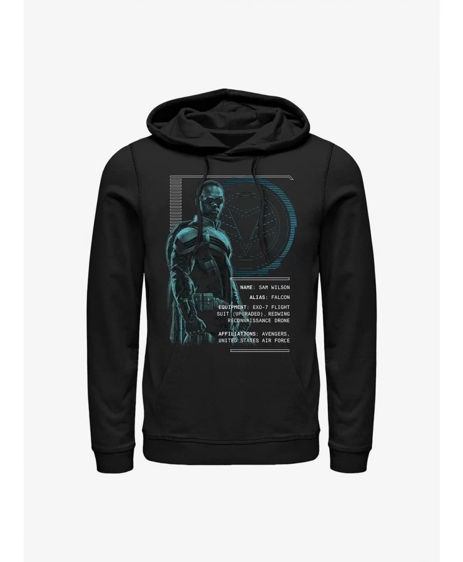 New Arrival Marvel The Falcon And The Winter Soldier Sam Wilson Specs Hoodie $11.49 Hoodies