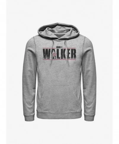 Clearance Marvel The Falcon And The Winter Soldier Walker Logo Painted Hoodie $16.88 Hoodies