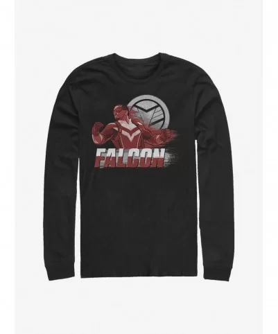 Bestselling Marvel The Falcon And The Winter Soldier Falcon Speed Long-Sleeve T-Shirt $8.16 T-Shirts