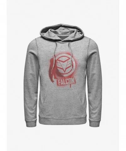 Discount Marvel The Falcon And The Winter Soldier Falcon Spray Paint Hoodie $17.96 Hoodies