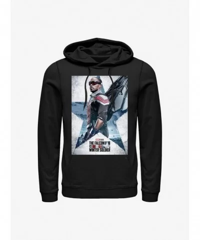 Limited-time Offer Marvel The Falcon And The Winter Soldier Falcon Poster Hoodie $17.60 Hoodies