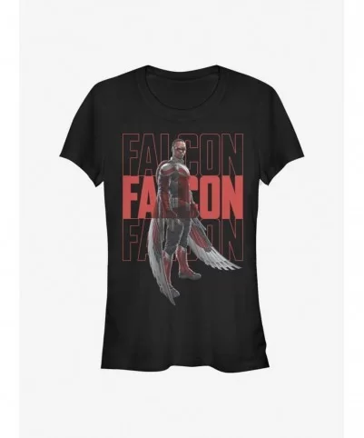 Wholesale Marvel The Falcon And The Winter Soldier Falcon Repeating Girls T-Shirt $7.44 T-Shirts